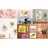 150 Pcs Push P, Standard & Transparent Plastic Head Steel Point Thumb Tacks for Wall, Office & Craft Organization (Gold)