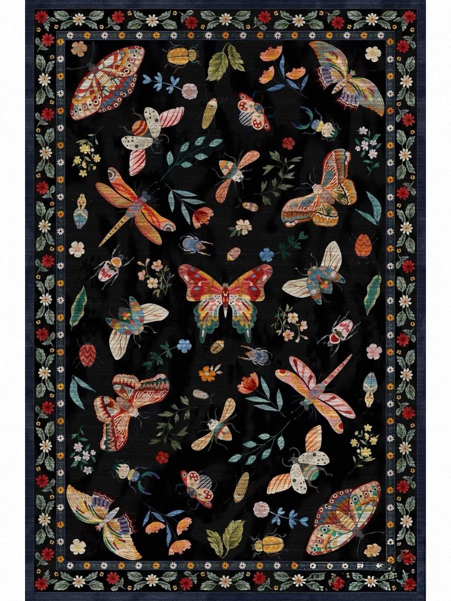 

Pastoral Style Rugs for Bedroom Large Area Living Room Decoration Carpet Thick Plush Lounge Floor Mat Fluffy Soft Cloakroom Rug 80*120cm