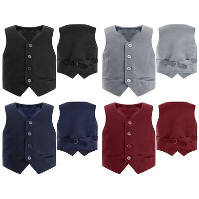Dětská chlapecká chlapecká vesta slavnostní smokingová bunda vesta slim fit vesta