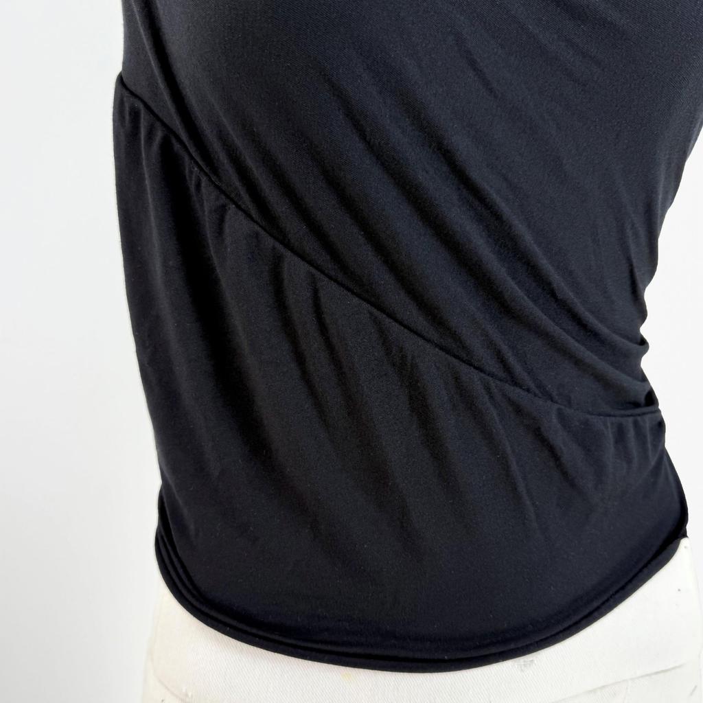 Women's Pleated Waist Cross Backless Sleeveless Top