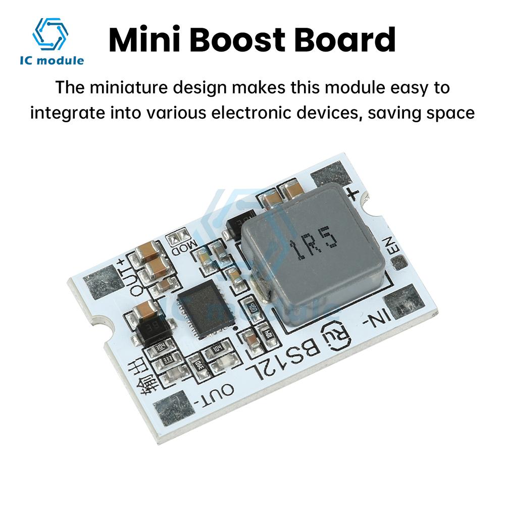 DC-DC Boost Converter Module 2.7-11V To 5V/12V 10 Mini Step-Up Board with Short Circuit Protection for Diverse Electronic Device