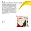 Christmas Cushion Covers Santa Claus Hugging Pillowcase Linen Embroidery Sofa Printing Pillow Cover Party Home Hotel Car