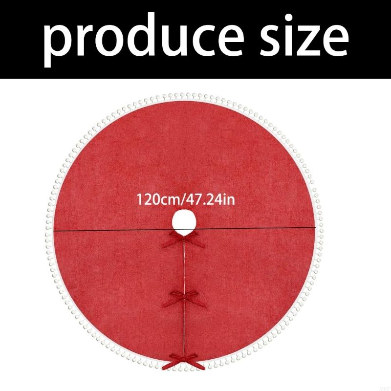 120cm Christmas Tree Skirt Holiday Decoration Christmas Tree Apron Stand Cover A0KF