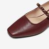 TATA Retro Mary Jane Sheepskin Flat Shoes
