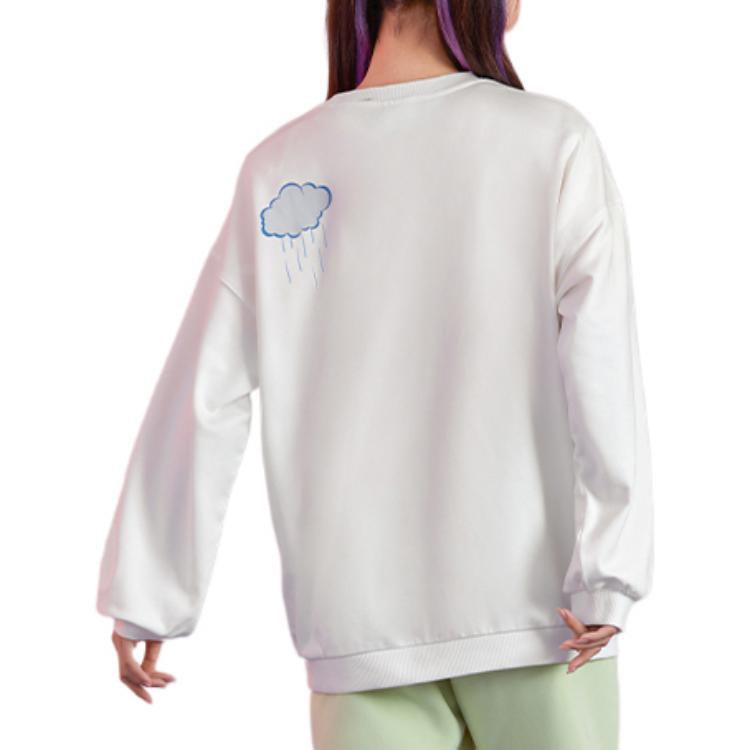 Li Ning X Disney Collaboration Sports Lifestyle Series Cartoon Pattern Printed Crew Neck Pullover Long Sleeve Sweatshirt Women Sweatshirt AWDS596-1
