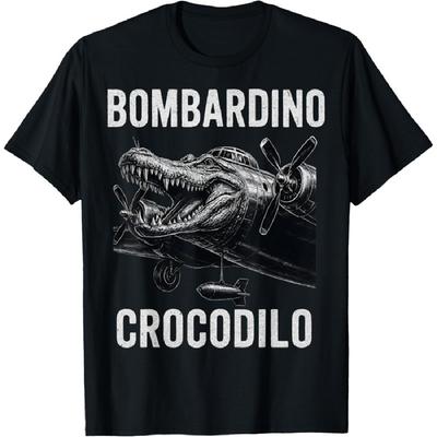 Bombardino Crocodilo Funny Crocodile Italian Brainrot Meme T-Shirt