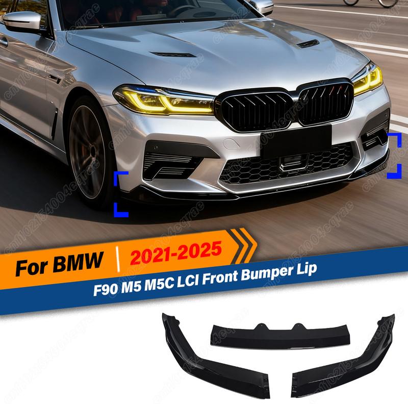 For BMW F90 M5 M5C LCI 2021 2022 2023 2024 2025 Performance Style Front Bumper Lip Spoiler Splitter Diffuser BodyKit Accessories