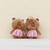 Cartoon Cute Capybara Animal Plush Keychain Soft Pp Cotton Filling Keys Bags
