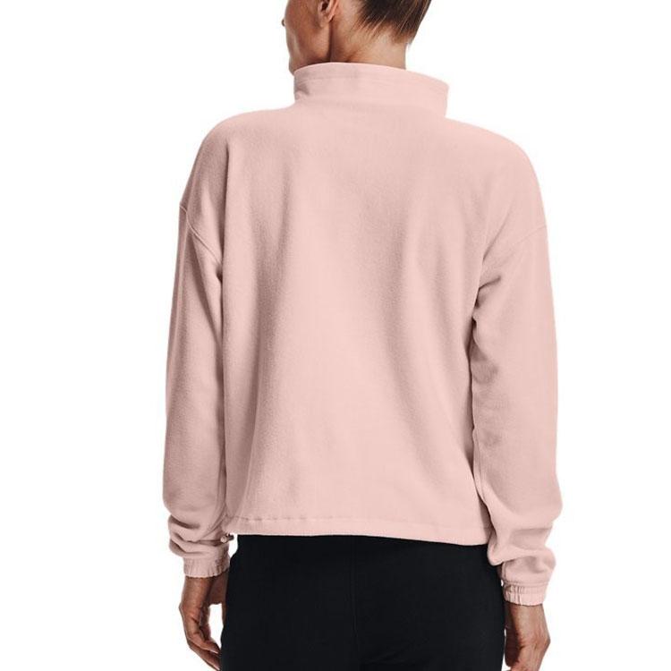 Under Armour Half-Zip Fleece Training Jacket Women Outerwear Pink 1365776-685