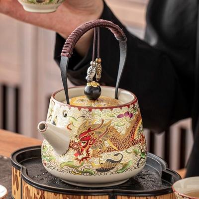 1 Stück Beam Teekanne Neue Chinesische Hochwertige Anfängerkanne High-End Set Haushaltskeramik Kung Fu Teegeschirr Haushaltsgeschirr Produkte