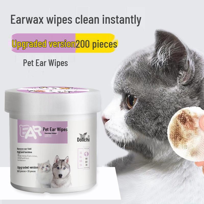 Pet Eye Wipes, Tear Stain Remover, 130 Ct, Non-Woven Material for Dogs & Cats