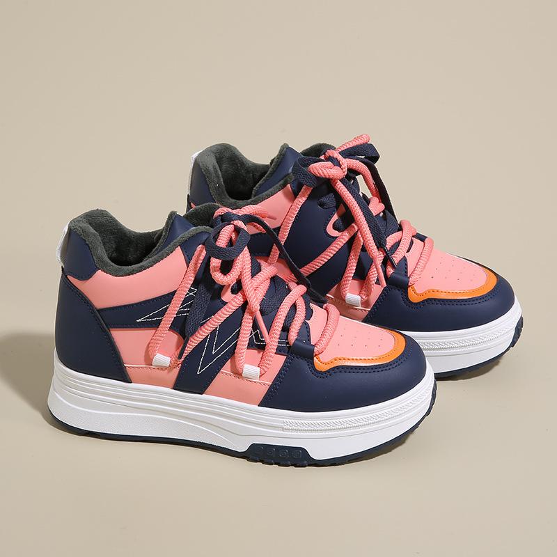 Fashion Women Platform Sneakers Winter Warm Plush Thick Sole Chunky Shoes Ladies Casual 2024 Outdoor Comfortable Outdoors Walking Shoes