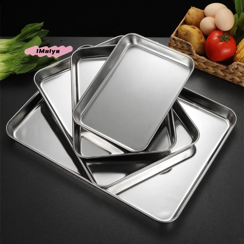 Stainless Steel Baking Tray Set with Removable Cooling Rack Non-Stick BBQ Pan Tray Oven Brownie Rack Cooking Roasting Dish