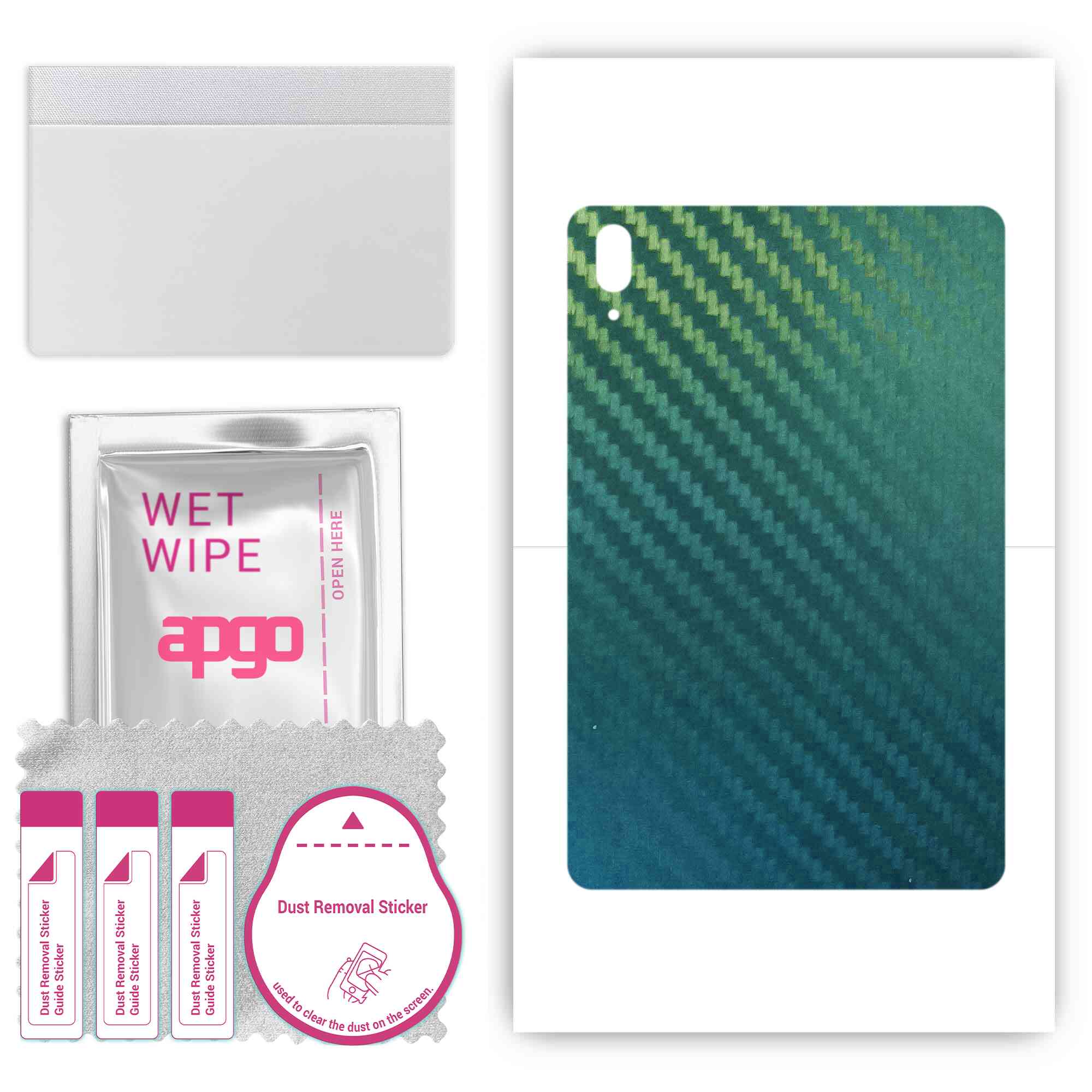 

apgo Protective Skin Sticker for the back compatible with Lenovo Tab P11 Pro, Wrap Film, Foil, Vinyl - Pattern Carbon Chameleon CAKA1