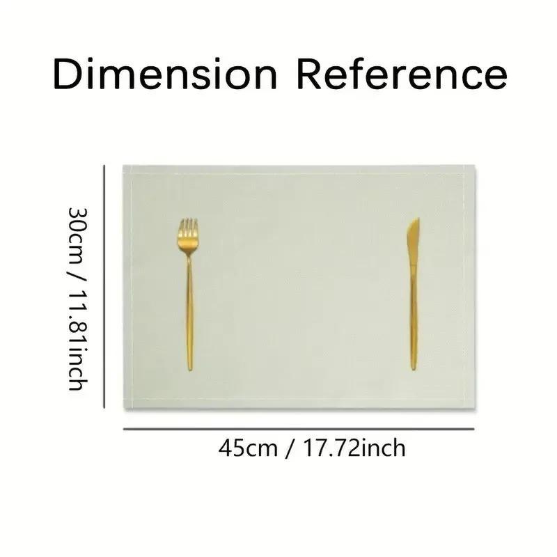 Gingerbread Man Placemat Design Durable Imitation Linen Christmas Holiday Restaurant Decoration and Kitchen Linen Placemats