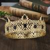 Gold Color King Crowns for Men, Royal Crown with Black Rhinestone, Birthday Crown for Men, Wedding Cosplay Prom Party Decoratios