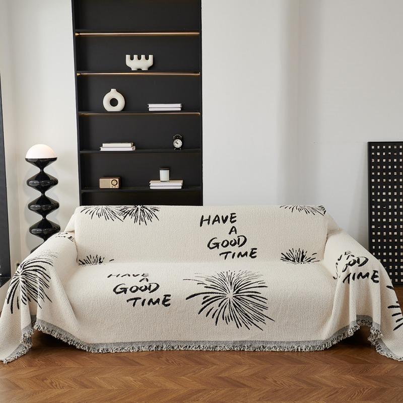 New four-season universal chenille thickened non-slip sofa towel modern simple dust-proof full cover one-piece sofa cover 180*130