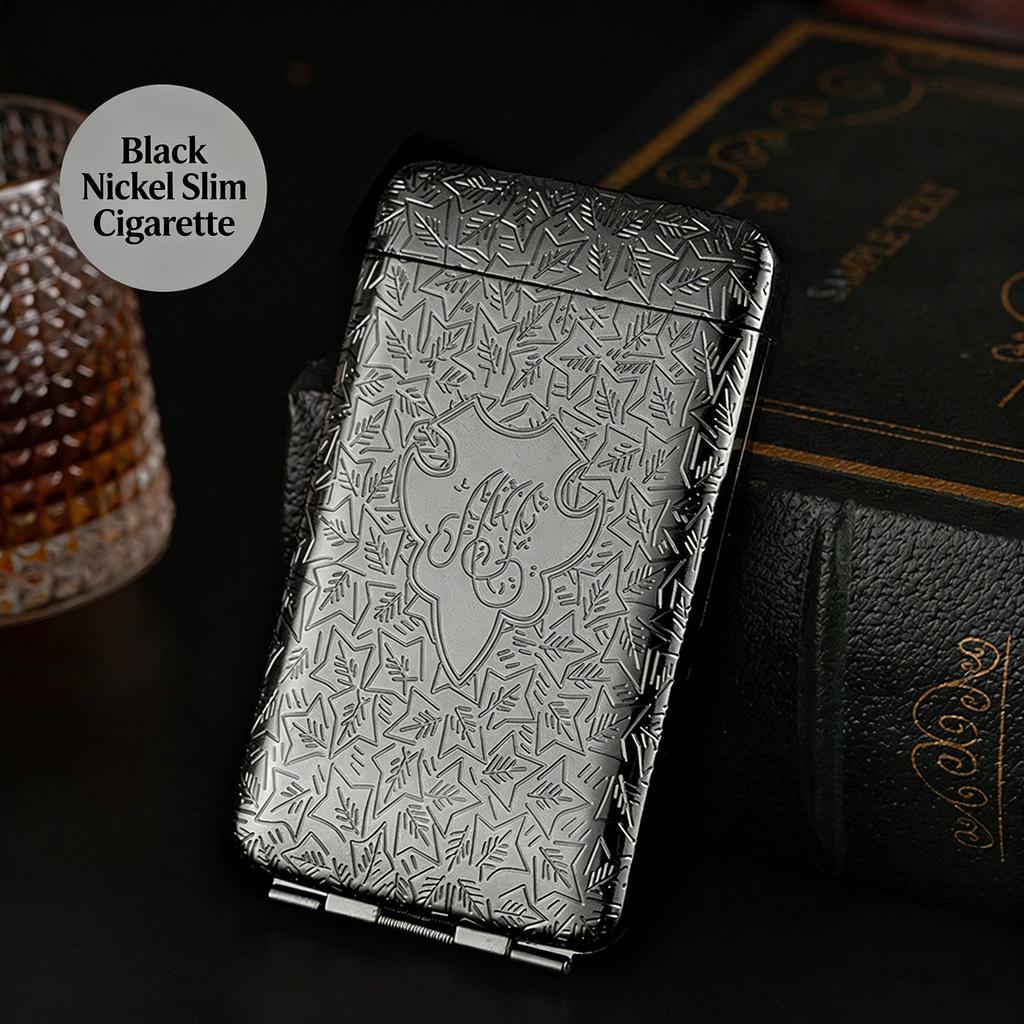 1pc Metal Cigarette Case Triple Opening Flip-Top Lid Pressure-Resistant Portable Cigarette Holder Smoking Accesoires Men's Gifts