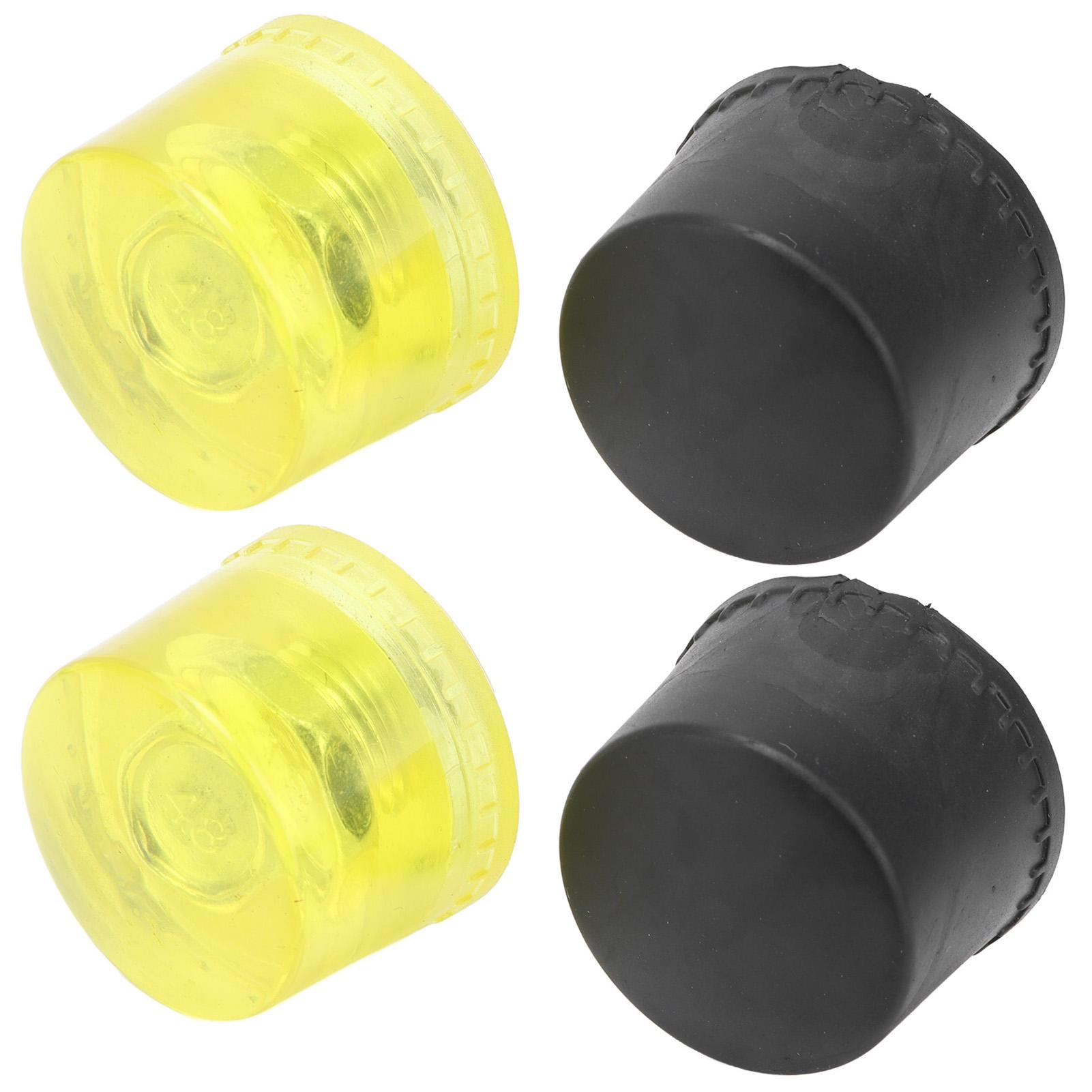 2 Set Rubberen Slaankop Hamer Vervangende Koppen Set   Accessoires Geel Zwart