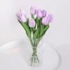 5/10/20Pcs Vibrant Multicolor 33cm Artificial Tulip Bouquet Real Touch Faux Flowers for Home Office Weddings Easter Decorations