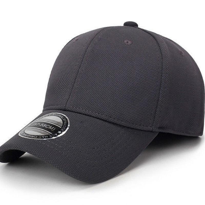 Casual fashion Solid color Baseball Cap Fitted fully enclosed unisex cap Outdoor Black Quick Recovery Sport sun protection hat