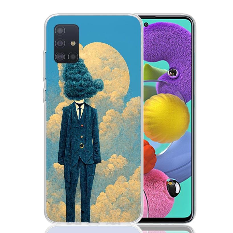 Rene Magritte Art Phone Case For Samsung Galaxy A52 A32 A22 A12 A02S A50S A30S A51 A31 AA71 Note 20 Ultra 10 S10 Plus Galaxy A52