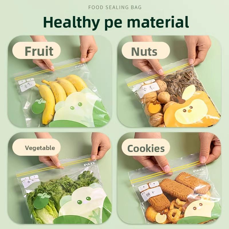 Sealed Bag, Food Grade Fresh-keeping Bag, Household Refrigerator, Self Sealing, Thickened Plastic Seal, Refrigerated Storage