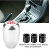 2.25 Inch Silver Universal Manual Gear Shift Knob - Direct Replacement 6 Speed Shifter Head With Adapters For Most Cars