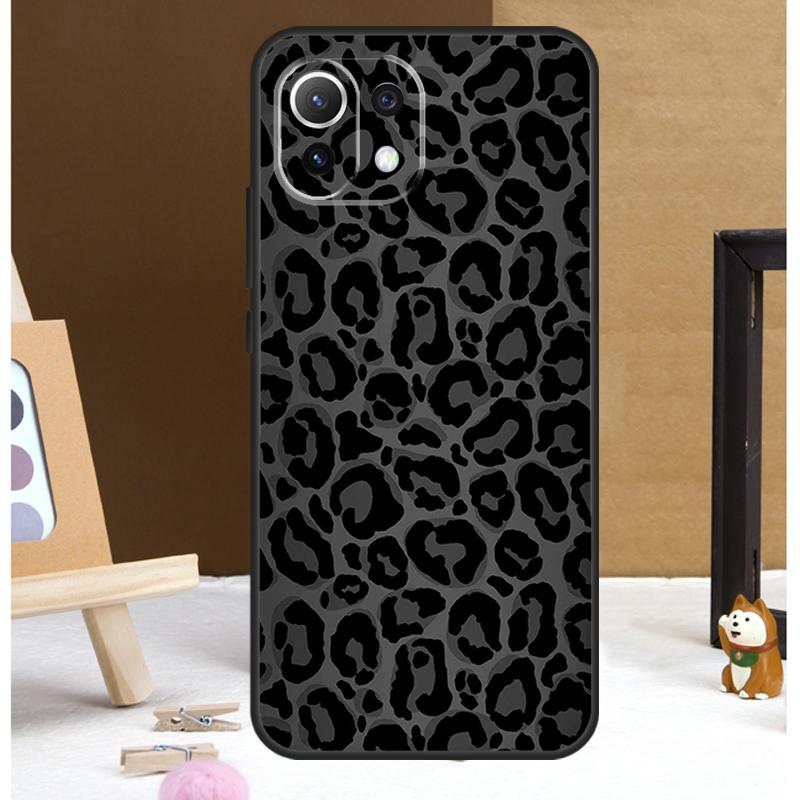 Leopardmönster Svart Gepardmönster Fodral För Xiaomi 13T 14 Pro 11T 12T 12 13 Lite POCO X6 X3 X4 X5 F5 Pro F3 M5s M6 Pro Skydd