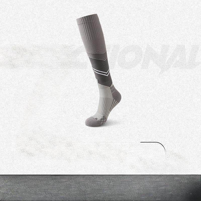

Running Sports Compression Socks for Legs Men s Outdoor Fitness Rope Skipping Marathon Basketball Socks Pressure Long Stockings Anti-slip 1 pair 36-43 серый