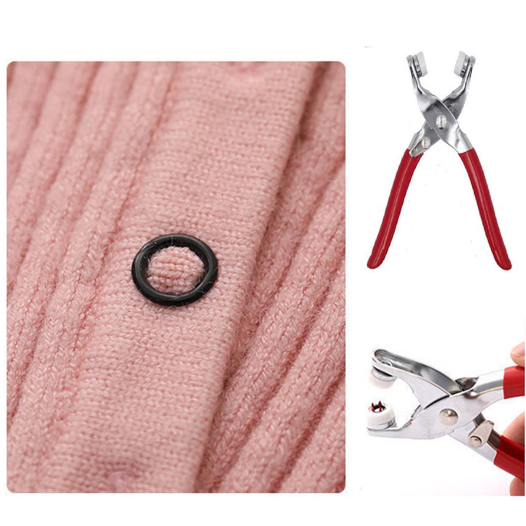 100sets Metal Eyelet and Eyelet Punch Die Tools Hand Press Kit Grommets DIY Manual Tools for Fabric Leather Belts Canvas Shoes