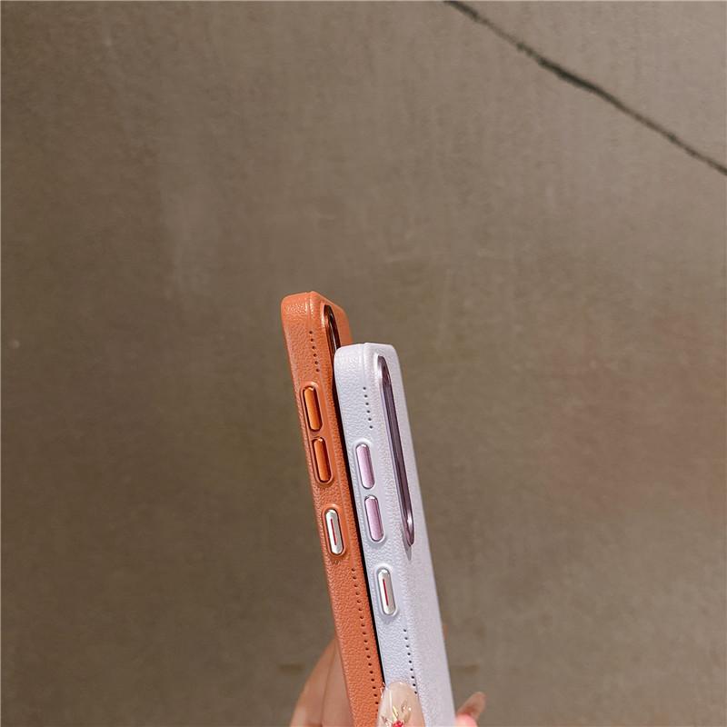 For Samsung Galaxy S24 Plus Ultra Durable Metal Big Hole Lens Frame Litchi Grain PC Case Anti-fingerprint Protector Back Cover Shell