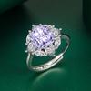BELLA BOX Classic Opening Resizable Rings For Women Zircon Engagement Party Fine Jewelry Gift