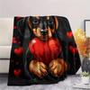Dog Print Flannel Blanket, High quality Comfortable for All Seasons, Home Decor, Warmth and Comfort, Perfect for Christmas Gifts