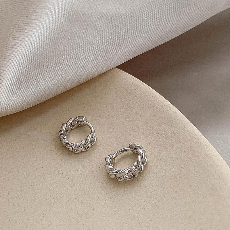 Silver Color Earrings For Women /Men Small Hoop Earrings Hollow Statement Circle Earring Brincos Fashion Jewelry Girl