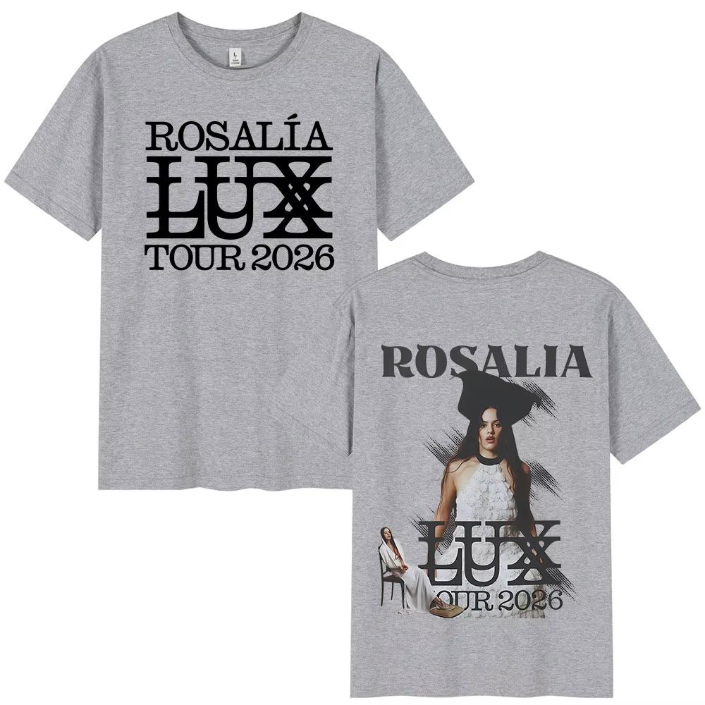 Rosalia LUX Tour 2026 Merch T Shirts Mens Women Clothing Casual pure Cotton Tshirt Fashion Harajuku Short Sleeve Tshirts