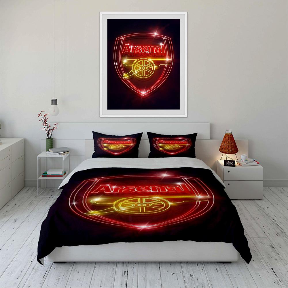 Arsenal Logo Bedding Set Bedding set (1 duvet cover, 2 pillowcases, duvet not included)