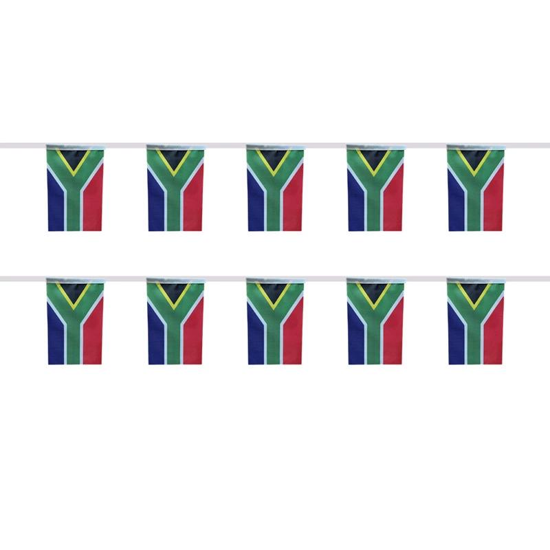 Südafrika Wimpelketten 14x21cm 20 Stück/Los Polyester Südafrika Schnur-Flaggen Wimpelbanner für Festival Party Dekoration