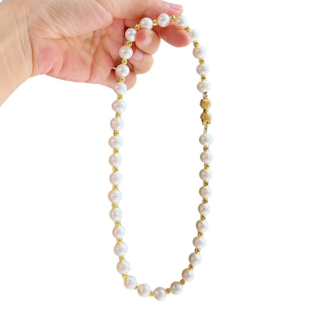 High Quality Natural Freshwater Pearl Collarbone Chain Necklace
