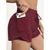Pantaloncini da Yoga da Donna ad Asciugatura Rapida con Tasca | Larghi, Non Trasparenti, Tessuto Elasticizzato Medio, Grigio, Doppio Uso Fitness e Casual, Pantaloncini con Tasca Laterale