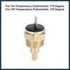 Universal Automotive Radiator Engine Cooling Fan Temperature Thermostat Sensor Switch 1/2" NPT 170 Degree on 155 Degree Off Automotive Parts