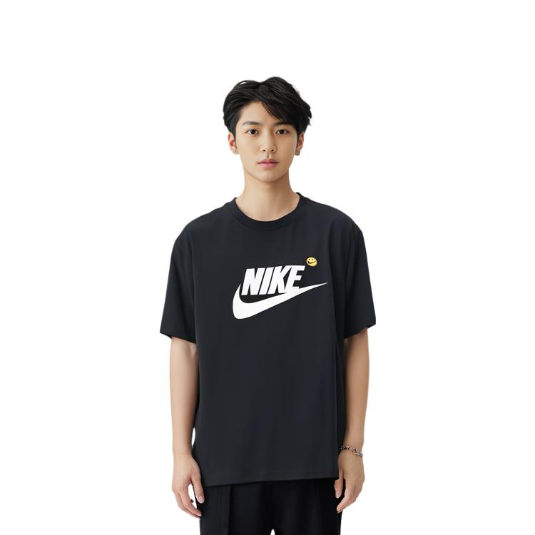 Nike T Shirts Men's Black Crew Neck Moderate Straight Fit HJ3959-010