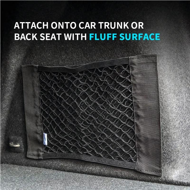 Auto Rücke Heck Kofferraum Sitz Elastisches Seil Netz Magischer Klettverschluss Aufbewahrungsbox Organizer Im Kofferraum Auto Zubehör Innenraum Auto Gadget