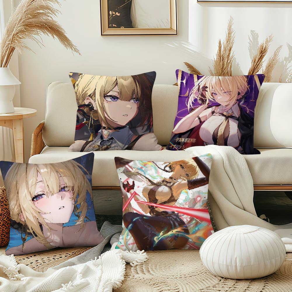 Game Zenless Zone Zero Evelyn Chevalier Cushion Cover Pillow Cover Decoration Room Home Sofa Living Office Car Nordic Simplicity