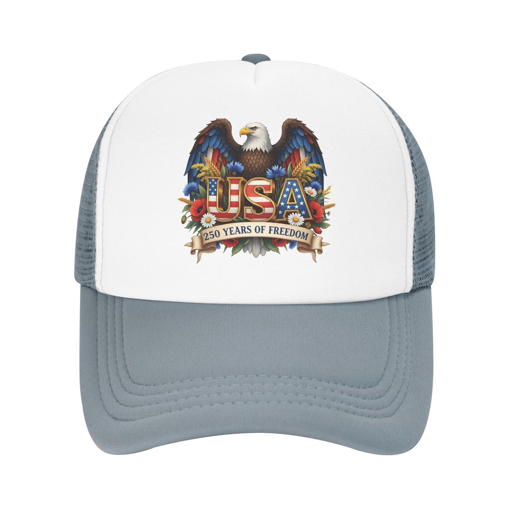 Years of Freedom Mesh Baseball Cap Adult Sport Sun Caps Independence Day Hats Adjustable Summer Trucker Caps