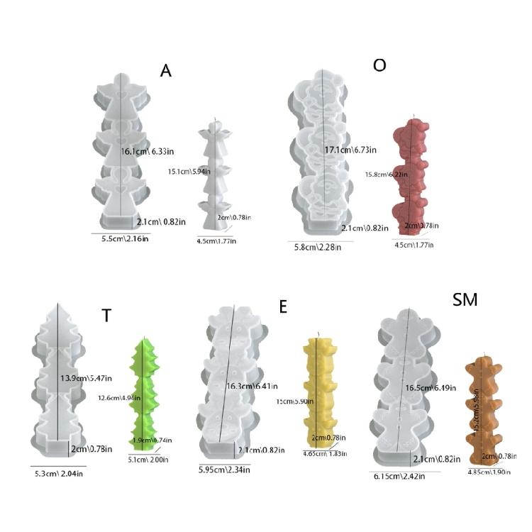 Wiederverwendbare Feiertagskerzenform Nikolaus Engel Rentier Silikon Backwerkzeug Für Festliche Leckereien Und Hausdekoration
