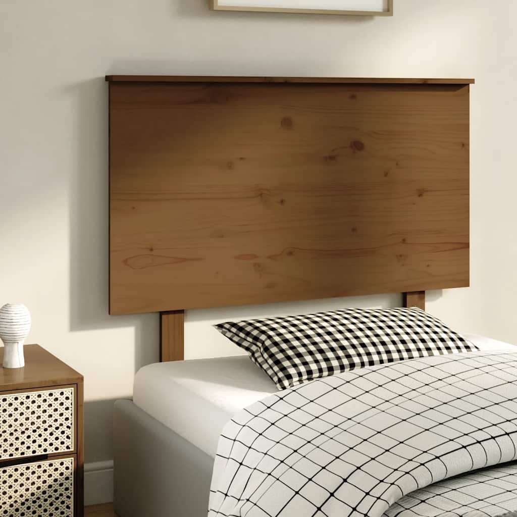Headboard Honey Brown 104 X 6 X 82.5 Cm Solid Pine Wood