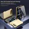 For iPhone Duo Phone Case Electroplating Skin-Friendly Hinge With Tempered Film Shockproof Protection Back Cover Accessories