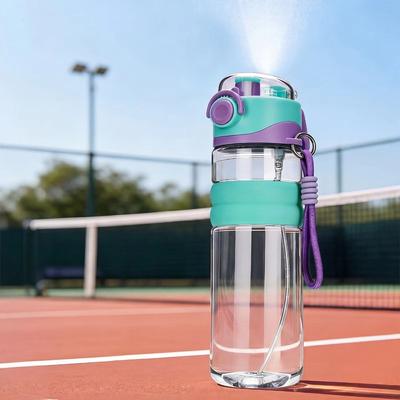 750 ML Spray Water Bottle Large Capacity Outdoor Water Bottle Durable Student Water Cup  Camping