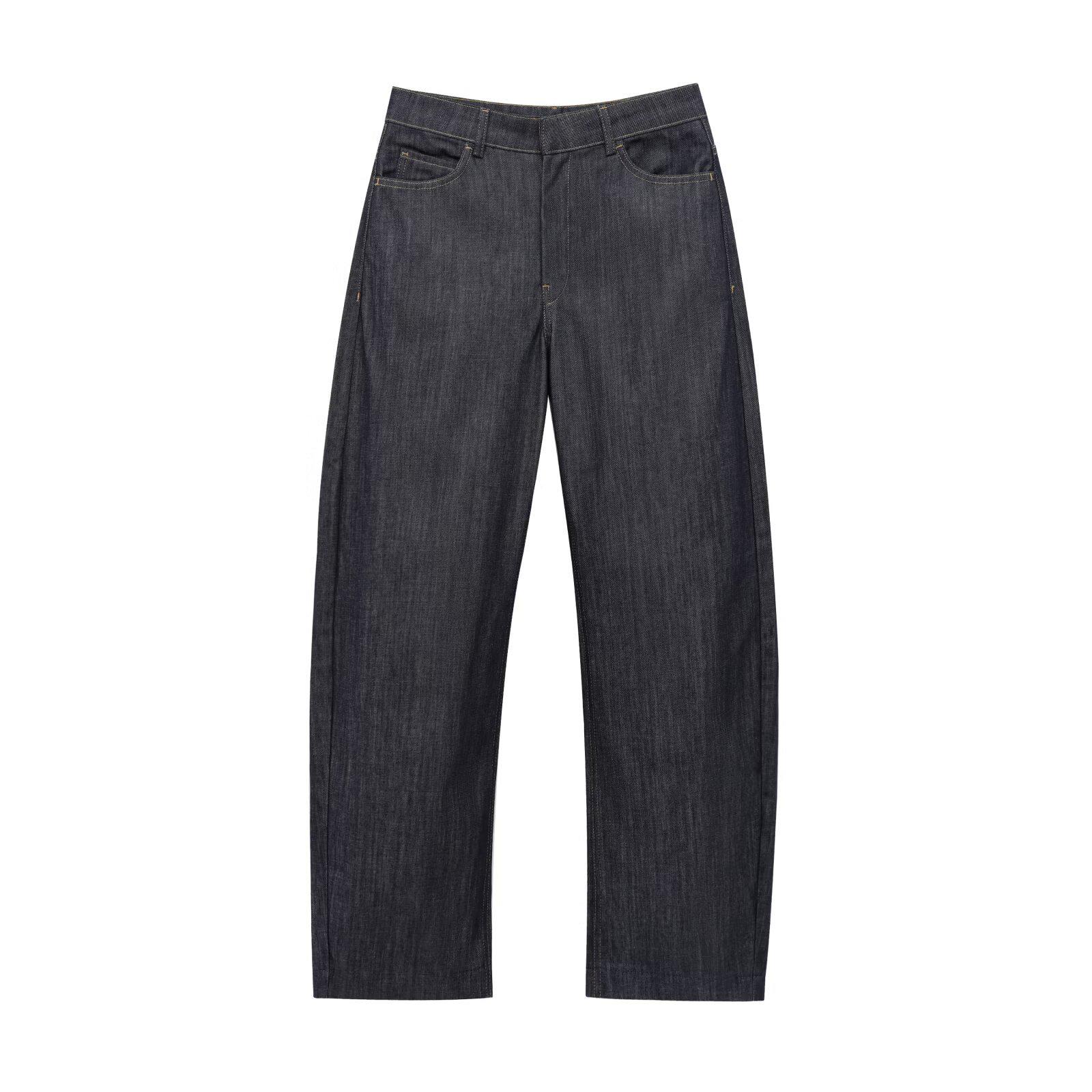 

Весна 2025 Женский шикарный джинсовый костюм в европейско-американском стиле: Приталенный жакет и повседневные брюки Medium